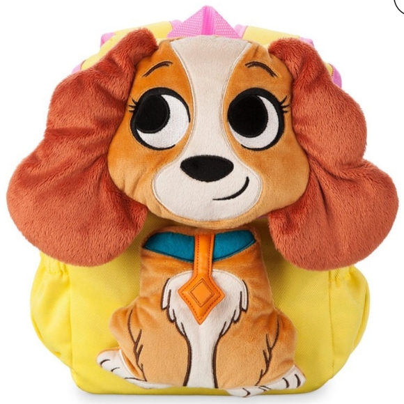 Disney Lady Backpack for Girls Furrytale Friends Plush - Lady and the Tramp